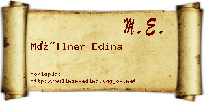 Müllner Edina névjegykártya